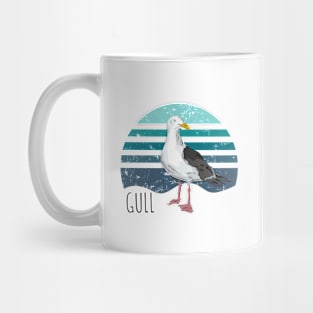 Seagull on sea background Mug